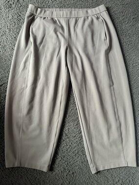 Eileen Fisher Lantern cropped ankle pants, relaxed fit, gray size Large